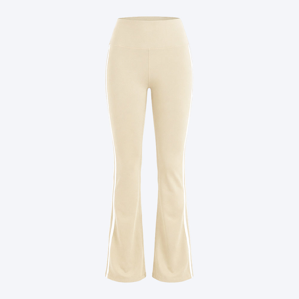 Women Flared Leggings with Side Stripes
