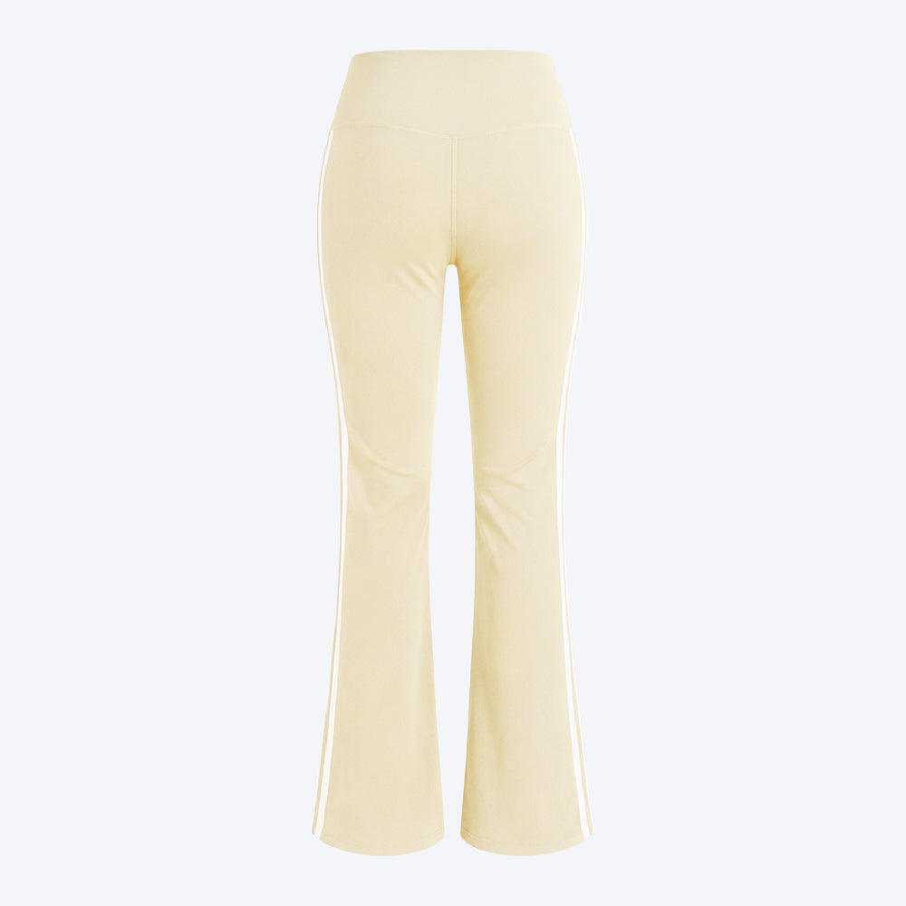 Women Flared Leggings with Side Stripes
