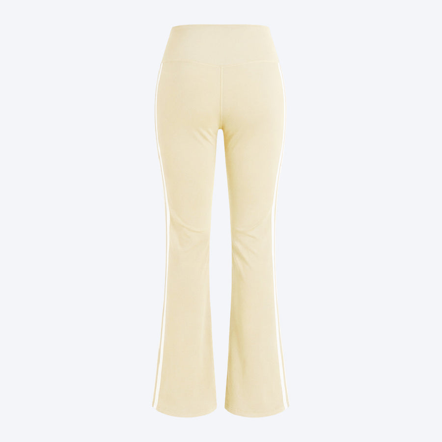 Women Flared Leggings with Side Stripes
