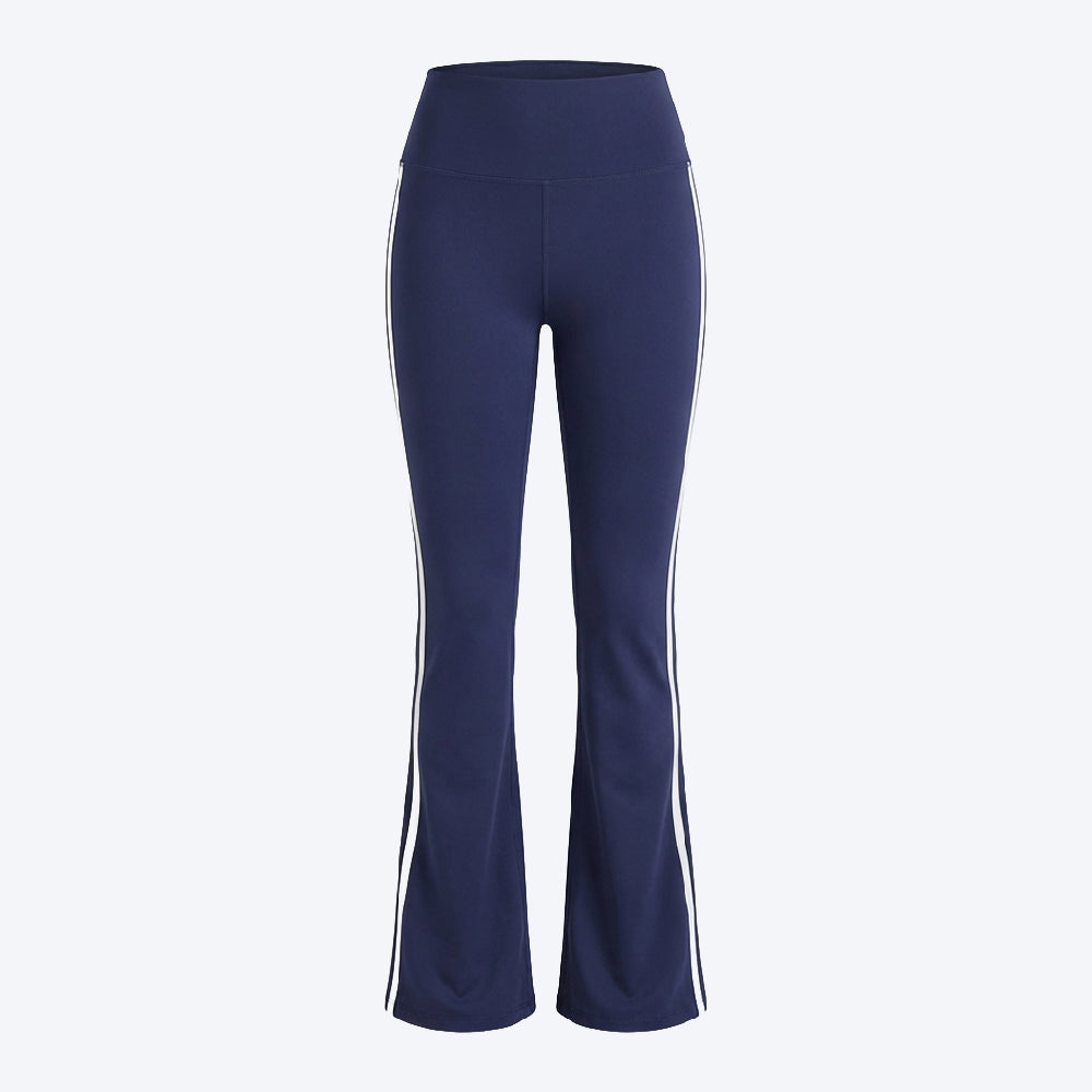 Women Flared Leggings with Side Stripes