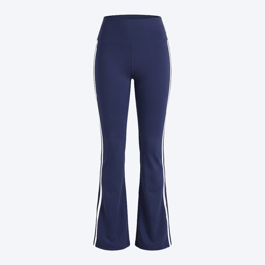Women Flared Leggings with Side Stripes
