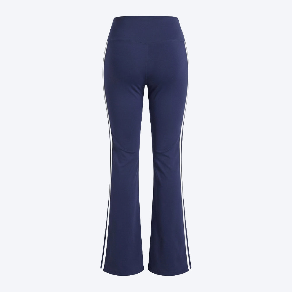 Women Flared Leggings with Side Stripes
