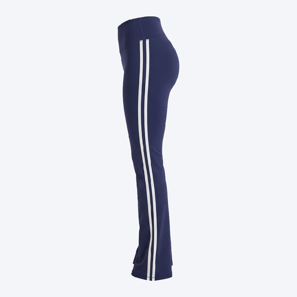 Women Flared Leggings with Side Stripes