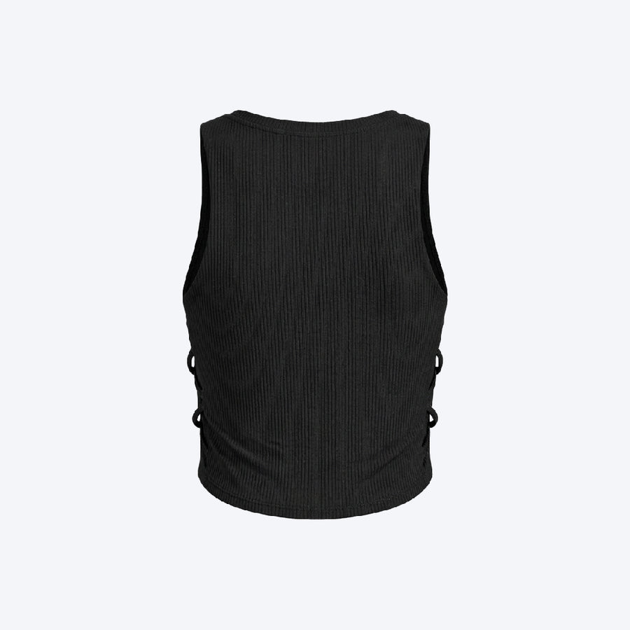 Women Sleeveless Sports Crop Top