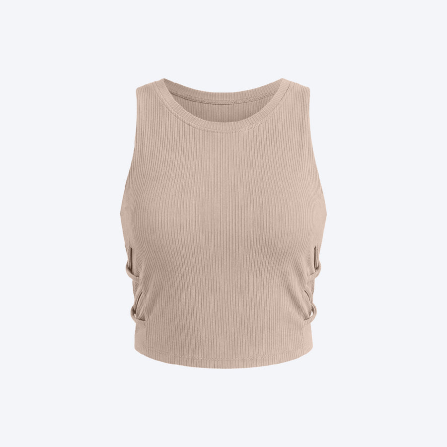 Women Sleeveless Sports Crop Top