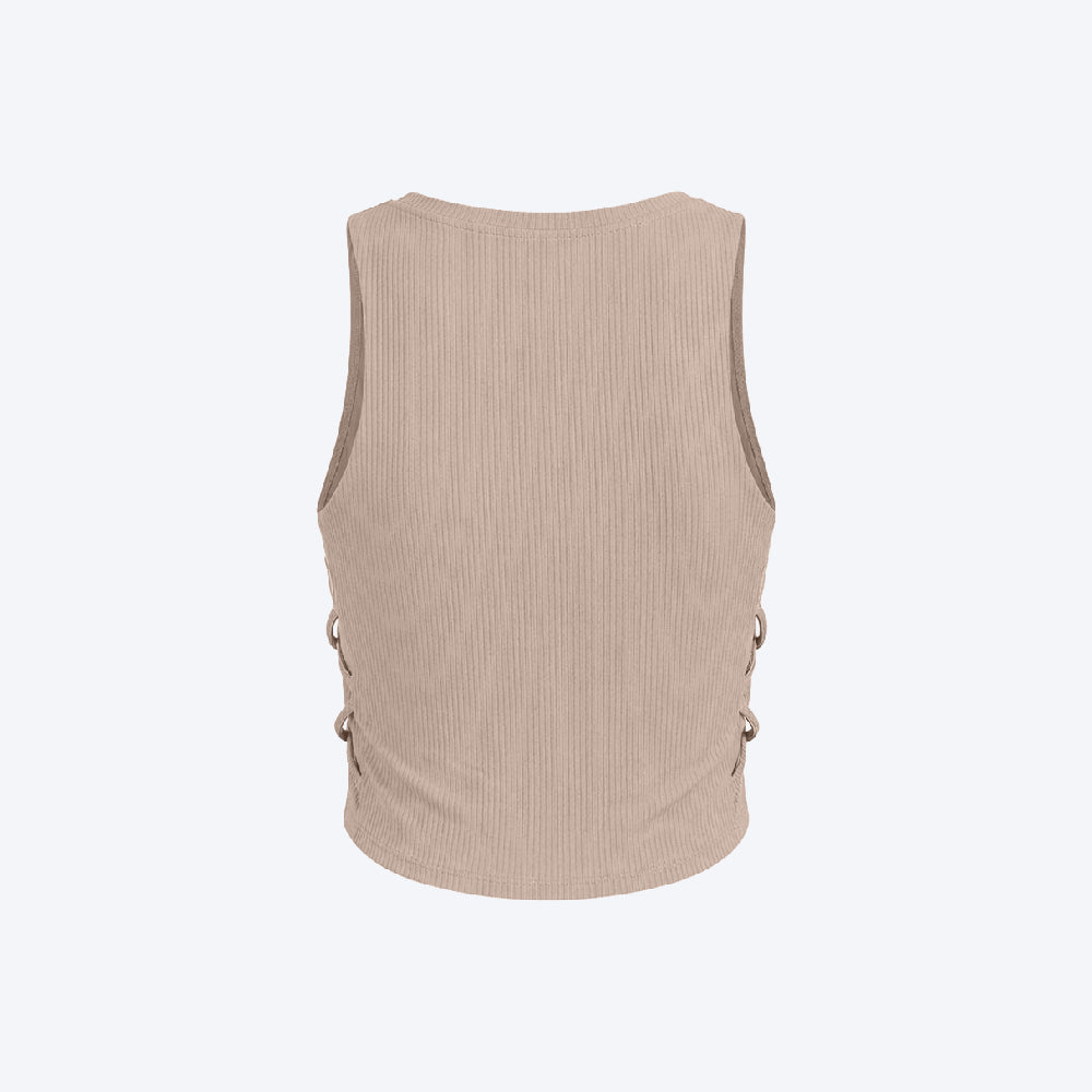 Women Sleeveless Sports Crop Top