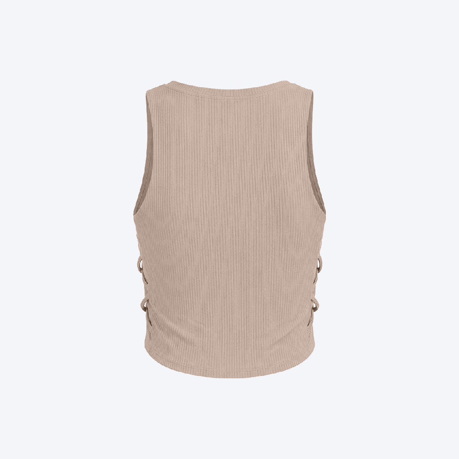 Women Sleeveless Sports Crop Top