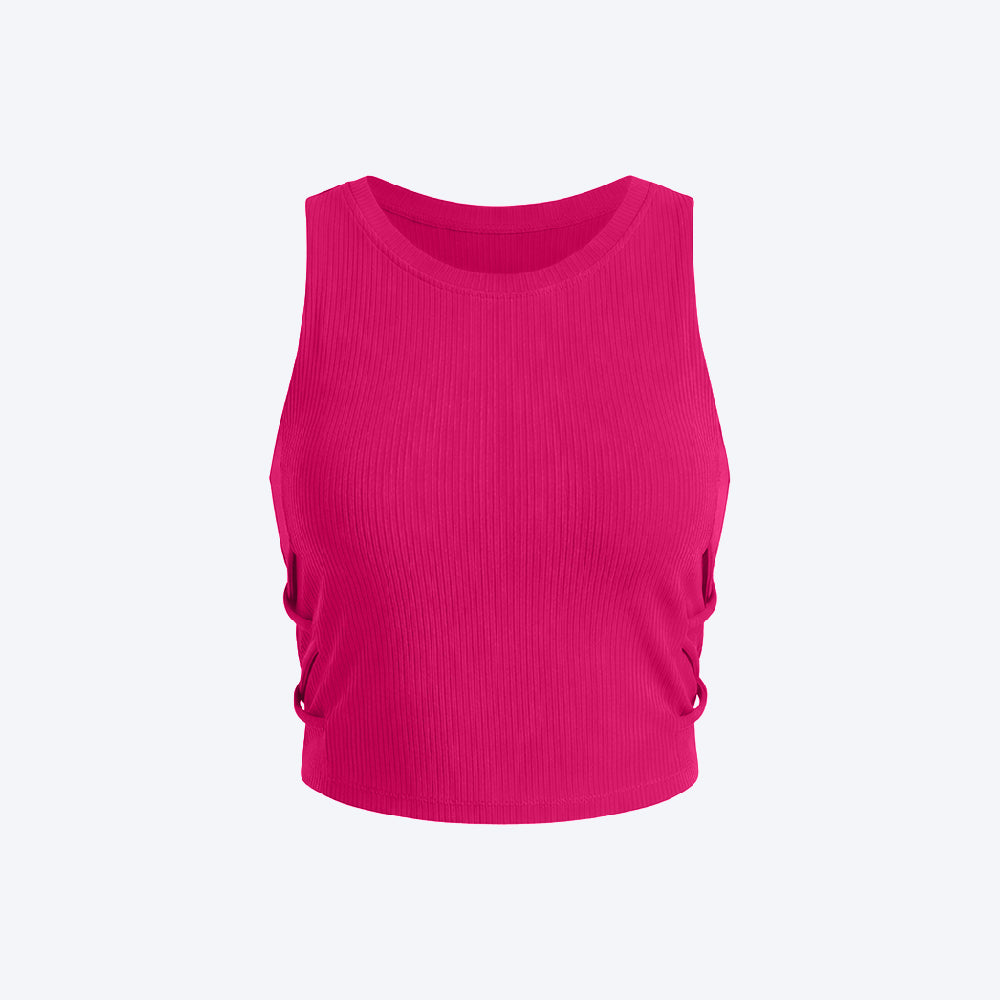 Women Sleeveless Sports Crop Top