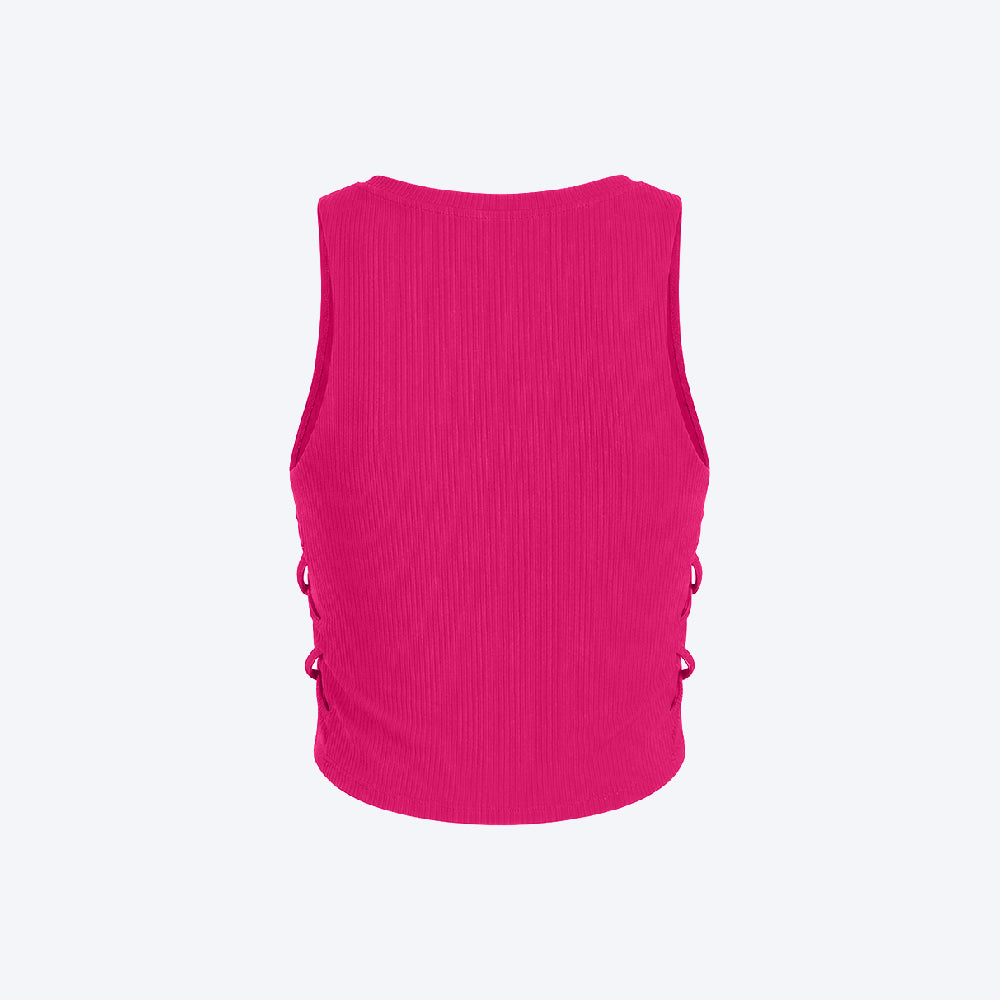 Women Sleeveless Sports Crop Top