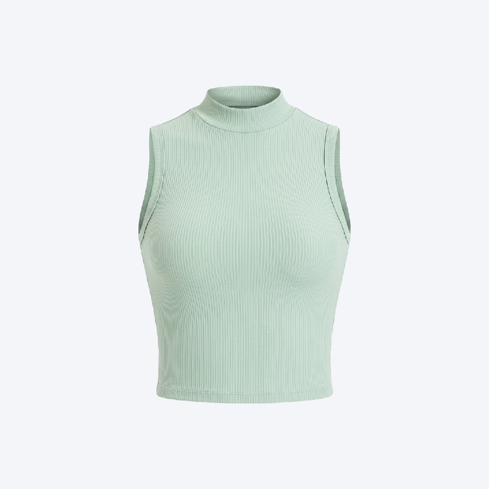 Women Sleeveless Sports Crop Top