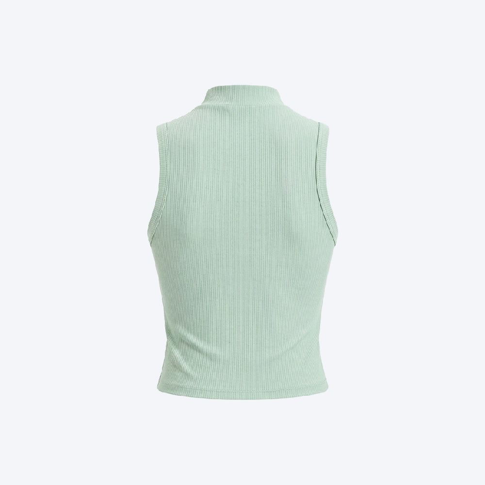Women Sleeveless Sports Crop Top