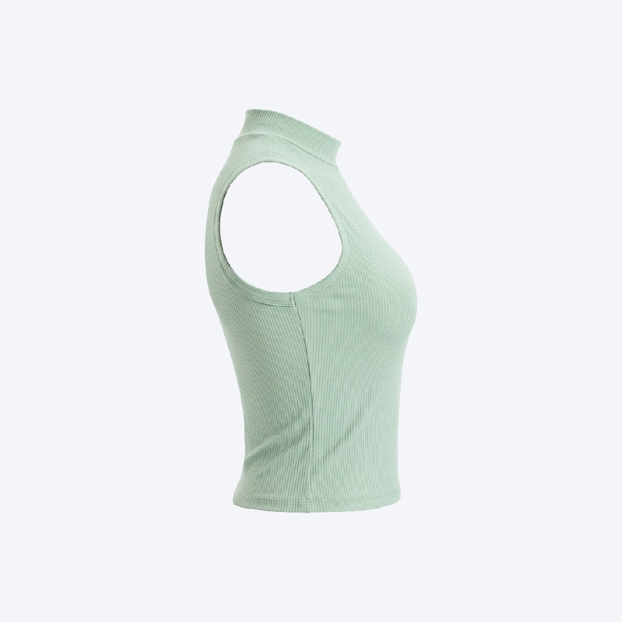 Women Sleeveless Sports Crop Top