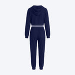 Hooded Top & Ribbed Jogger Pants Set