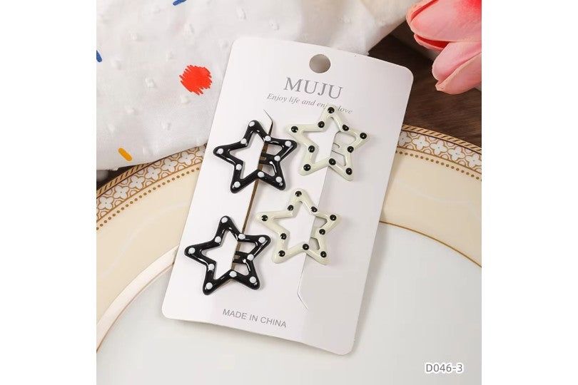Elegant Black And White Hair Clips