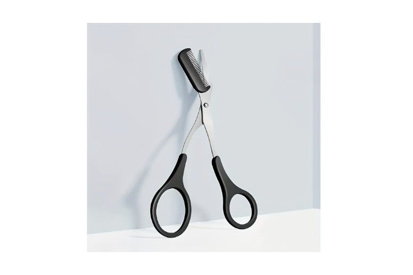 Stainless Steel Eyebrow Scissors With Comb