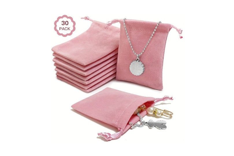 Velvet Jewelry Pouches 30 Pack