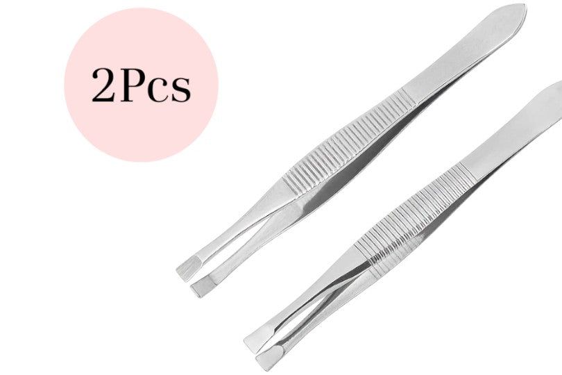2Pcs Eyebrow Tweezers